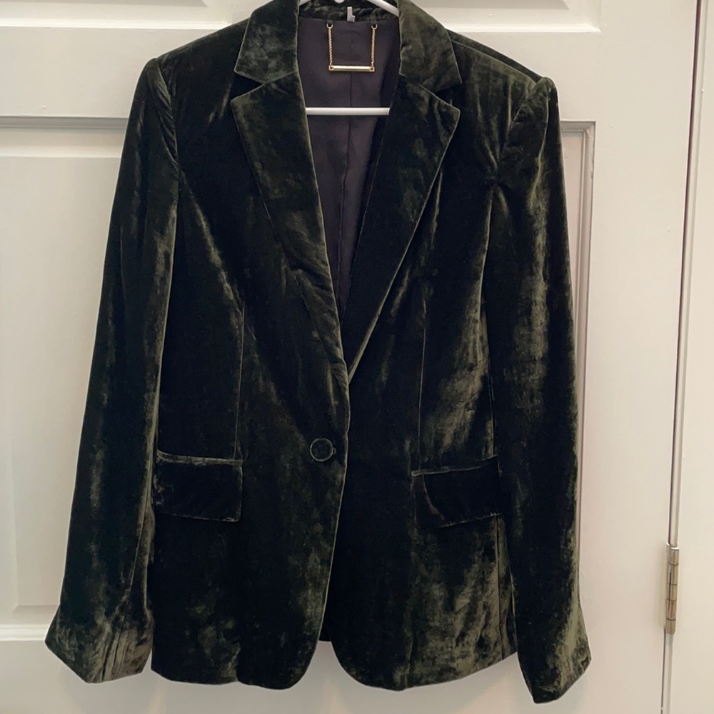 Elegant, Velour, one button blazer.